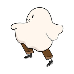 Cute ghost vector