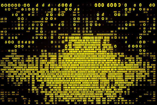 Digital binary code matrix background
