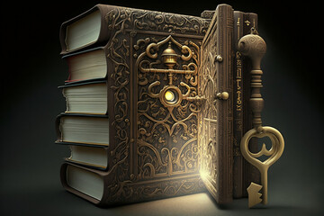 Old book with key. Art. 