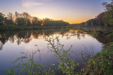 sunrise over the Snov river