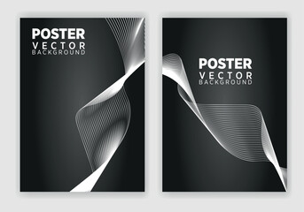 Set of Editable poster template. Can be used for poster, brochure, magazine, card, book, flyer, banner, anniversary. Trendy corporate style.