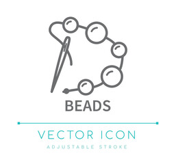 Beads Jewelry Line Icon