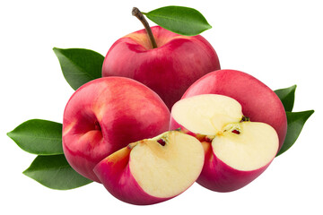 Red apple isolated on a transparent background