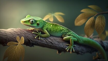 Fototapeta premium beautiful, brightly colored animals, in flower