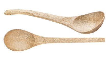 wooden Spoon isolated on white background, full depth of field