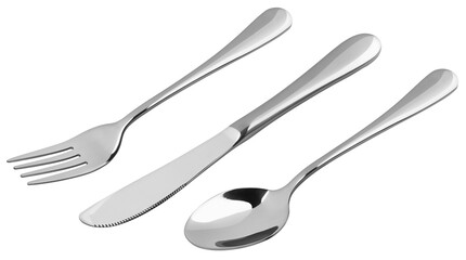 Fork, Knife, Spoon, cutlery isolated on white background, clipping path, full depth of field