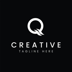 Abstract monogram letter Q logo icon design vector template.
