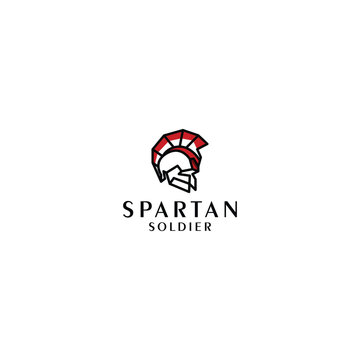 Creative abstract Spartan logo design template