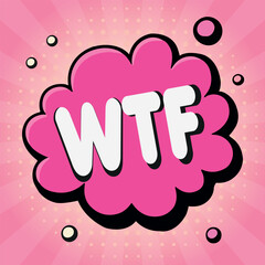 Comic speech bubble with word vector Illustration