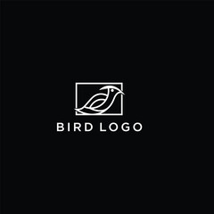 Simple Bird Green minimalist style logo