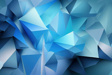 Abstract blue geometric background, Generative AI