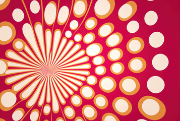 Fondo 2d abstracto san valentin, colores pastel, estilo 60s, creado con IA generativa - obrazy, fototapety, plakaty