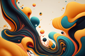 Fototapeta na wymiar Fondo abstracto, efecto liquido pintura, creado con IA generativa