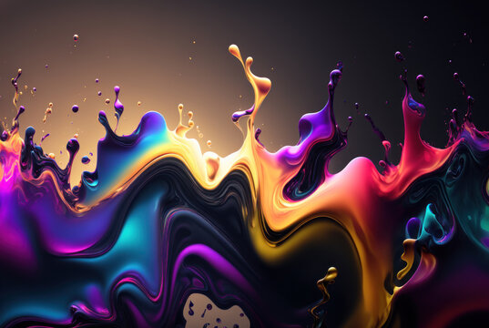 Fondo abstracto, efecto liquido pintura, creado con IA generativa