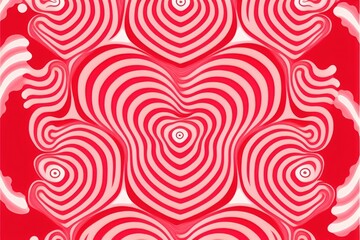 Fototapeta na wymiar Fondo 2d abstracto san valentin, colores pastel, estilo 60s, creado con IA generativa