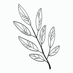 Simplicity floral freehand drawing flat design.