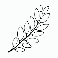 Simplicity floral freehand drawing flat design.