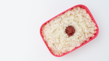 日本の梅干しのお弁当・日の丸弁当