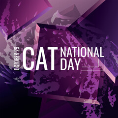 National Cat Day. Geometric design suitable for greeting card poster and banner
