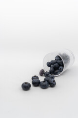 blueberries in glass