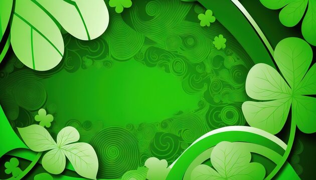 St. Patrick's day background with copy space for text generative ai.