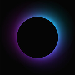 Circle illuminate light frame with color gradient