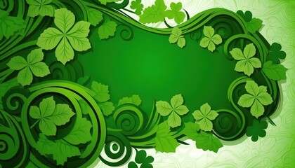 St. Patrick's day background with copy space for text generative ai.