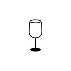 Wine glass icon. Simple style Valentine day poster background symbol. Wine glass brand logo design element. Wine glass t-shirt printing. vector for sticker.