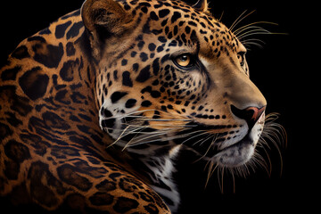 Fototapeta na wymiar Jaguar cat portrait, Generative AI