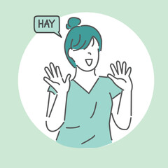 Unique and beautiful happy family illustration design