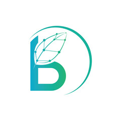 Biotech and nature icon logo vector