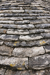 Architectural detail of the historical houses in Alberobello, Italy, Europe