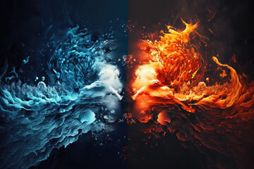 Contrast of fire and ice