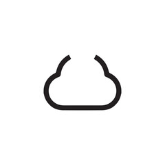 Cloud icon. Simple style web site drag and drop page background symbol. Cloud brand logo design element. Cloud t-shirt printing. vector for sticker.