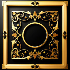 金色のメタリック調の幾何学模様、パターン、シームレス　装飾、模様
Gold metallic geometric pattern, pattern, seamless decoration, pattern