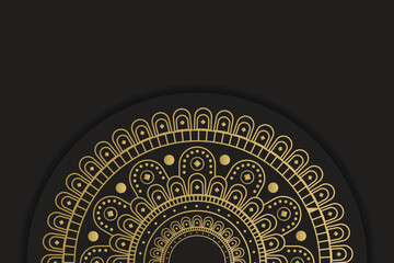 Luxury mandala background with golden Arabic pattern Islamic style.