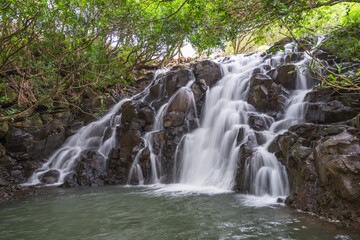 Waterfall at the Valley of colours - La Vallee des Couleurs, Mauritius