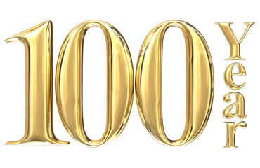 Anniversary Number 3d Gold