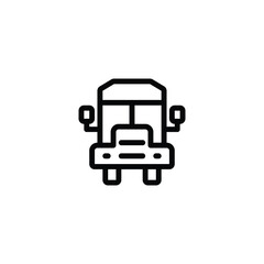 school bus icon. outline icon