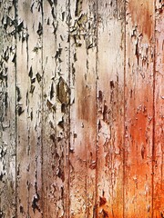 Peeling paint on wood with heat from flames