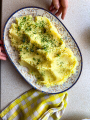 Potato in plate