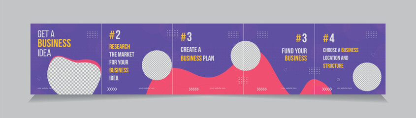 Instagram Carousel Template
Set of editable social media instagram carousel post