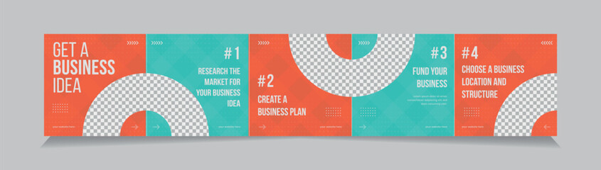 Instagram Carousel Template Set of editable social media instagram carousel post © thedesignsource