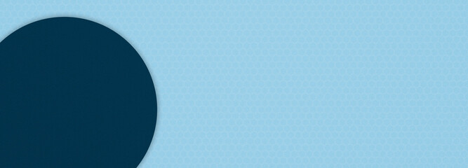 Abstract geometrical circle blue digital web horizontal banner design template blank with place for photo image text area copy space. Straight circle shapes
