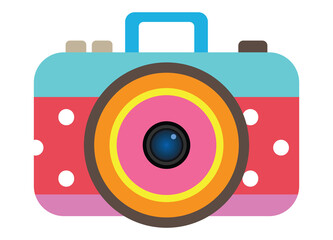 Cute colourful camera clip art