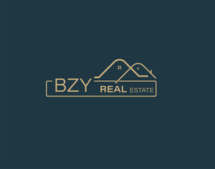 BZY Real Estate and Consultants Logo Design Vectors images. Luxury Real Estate Logo Design