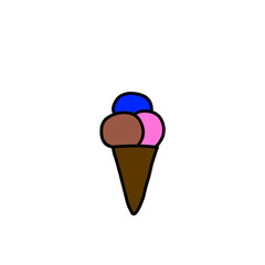 IceCream food flat line icon