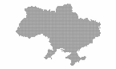 Fototapeta na wymiar Ukraine dotted map with grunge texture in dot style. Abstract vector illustration of a country map with halftone effect for infographic. 