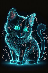 Adorable Fluorescent Cat