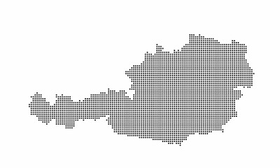 Austria dotted map with grunge texture in dot style. Abstract vector illustration of a country map with halftone effect for infographic.&nbsp;